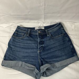 Hollister Women's Dark Blue Jean Shorts